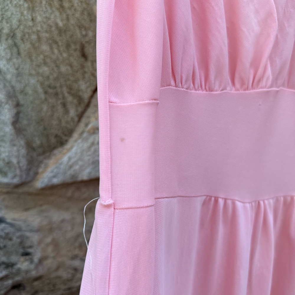 l.magnin Baby Pink Nylon Long Sleepwear Dress - Picture 4 of 8